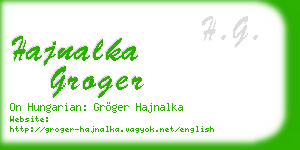 hajnalka groger business card